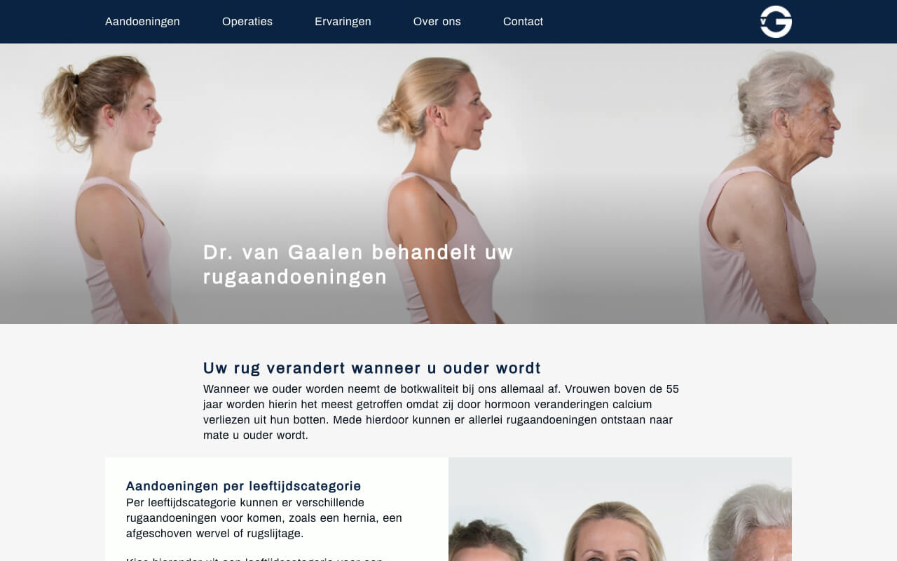 Website ontwikkeling voor dr. van Gaalen