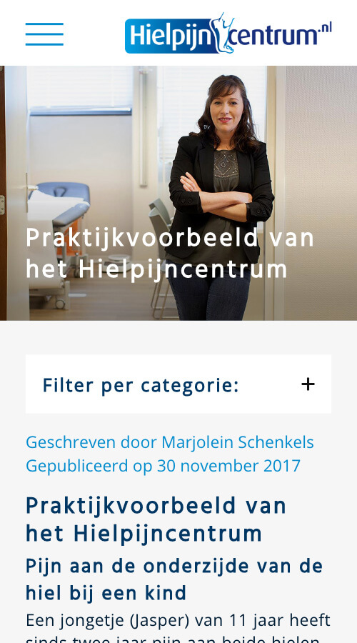 Website ontwikkeling voor het Hielpijncentrum